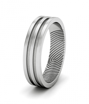 Кольцо с отпечатком пальца (Мод. 208)